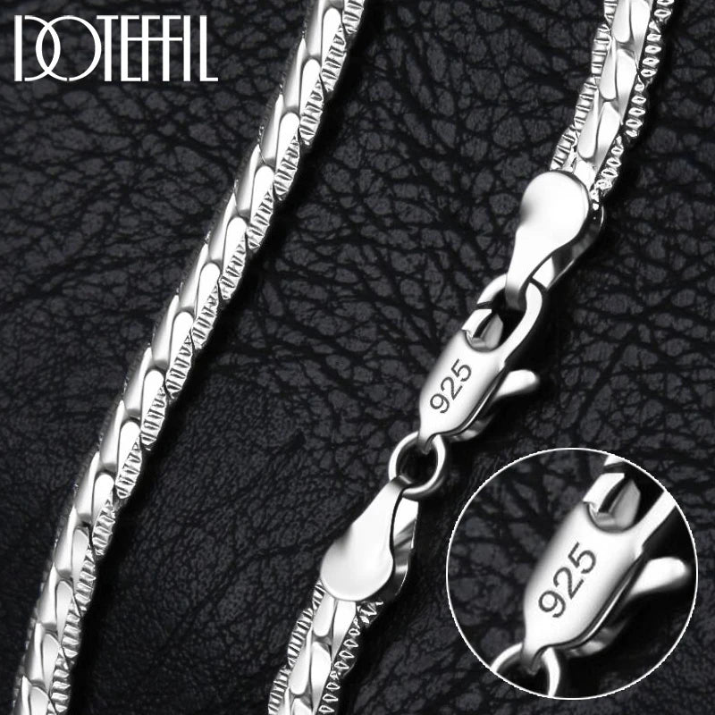 Collier Chaîne Argent Sterling 925 6mm - Bijou Femme Homme 16-24 Pouces