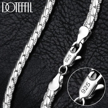 Collier Chaîne Argent Sterling 925 6mm - Bijou Femme Homme 16-24 Pouces