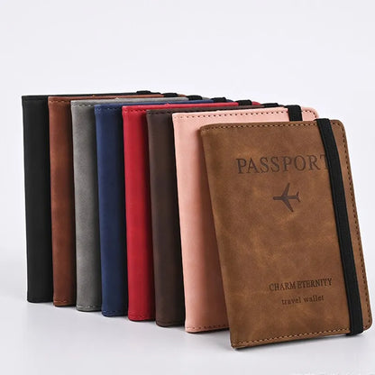 Portefeuille Homme Cuir PU Passeport Voyage - Porte-Cartes Business Accessoires Voyage