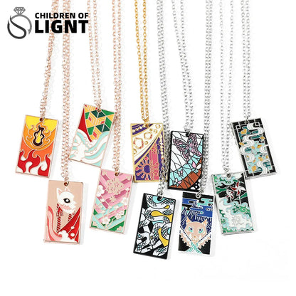 Collier Pendentif Tasse Thé Émail Fait Main - Chaîne Longue Pull Bohème