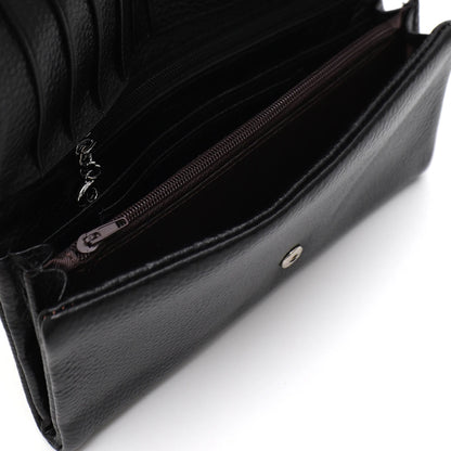 Portefeuille Femme Bifold Cuir Véritable - Multi-Cartes avec Compartiment Téléphone