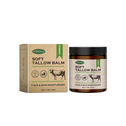 Crème Hydratante Suif de Bœuf 114g - Visage Corps Nourrissante Peau Sèche Grass-Fed Naturel Toutes Saisons