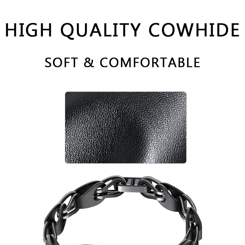Bracelet Acier Inoxydable Xiaomi MiBand 8 - Cuir Métal Fashion Lady NFC Remplacement