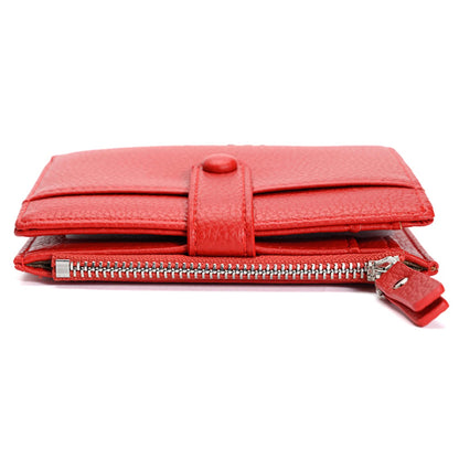 Portefeuille Femme Court Zippé Multifonction - Porte-Monnaie PU Luxe Fashion Sac à Main Compact