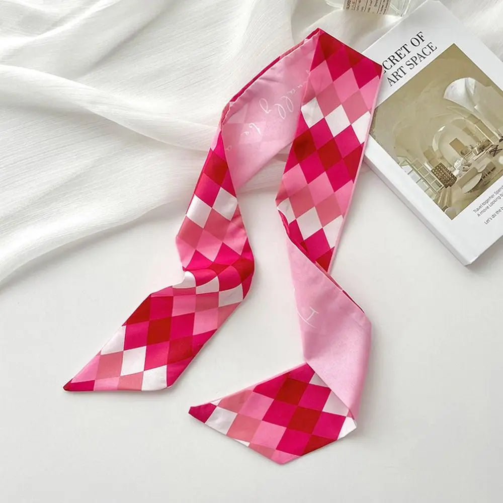 Bandeau Soie Fleur Rose - Headband Ruban Élégant Femme