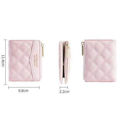 Portefeuille Femme Brodé Cuir PU Fermeture Éclair - Porte-Cartes Clutch Monnaie