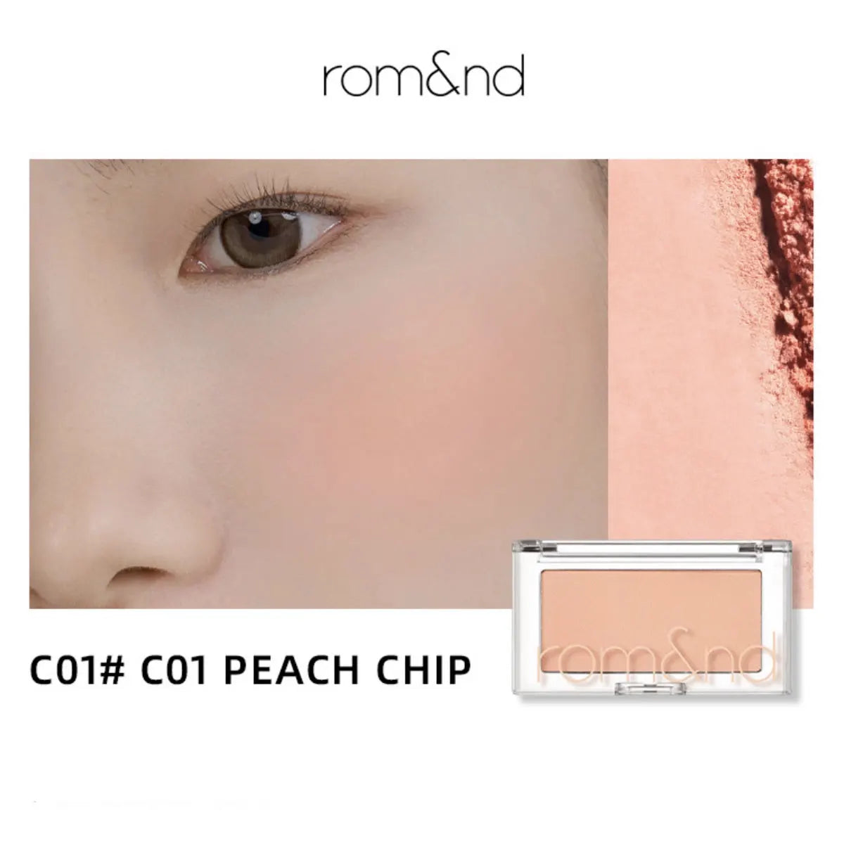 Blush rom&nd Better Than Cheek Peach Chip - Poudre Fine Modulable Sans Retombées Effet Naturel K-Beauty