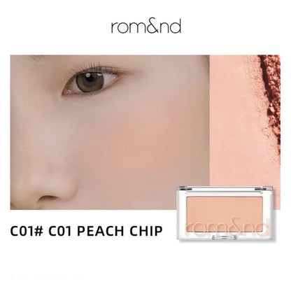 Blush rom&nd Better Than Cheek Peach Chip - Poudre Fine Modulable Sans Retombées Effet Naturel K-Beauty