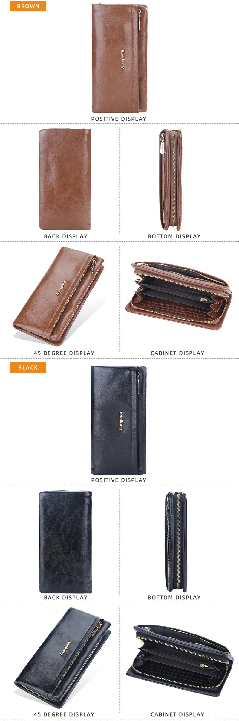 Portefeuille Femme Cuir PU Multi-Fonctions - Pochette Clutch Porte-Cartes Téléphone