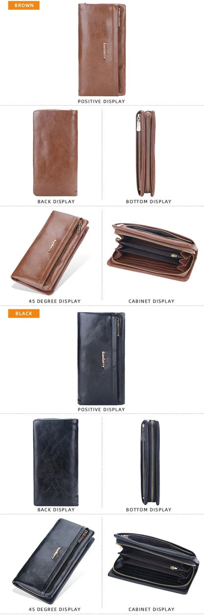 Portefeuille Femme Cuir PU Multi-Fonctions - Pochette Clutch Porte-Cartes Téléphone