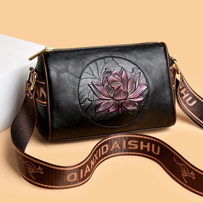 Sac à Main Femme Cuir Souple - Sac Bandoulière Crossbody Imprimé Fashion 2024