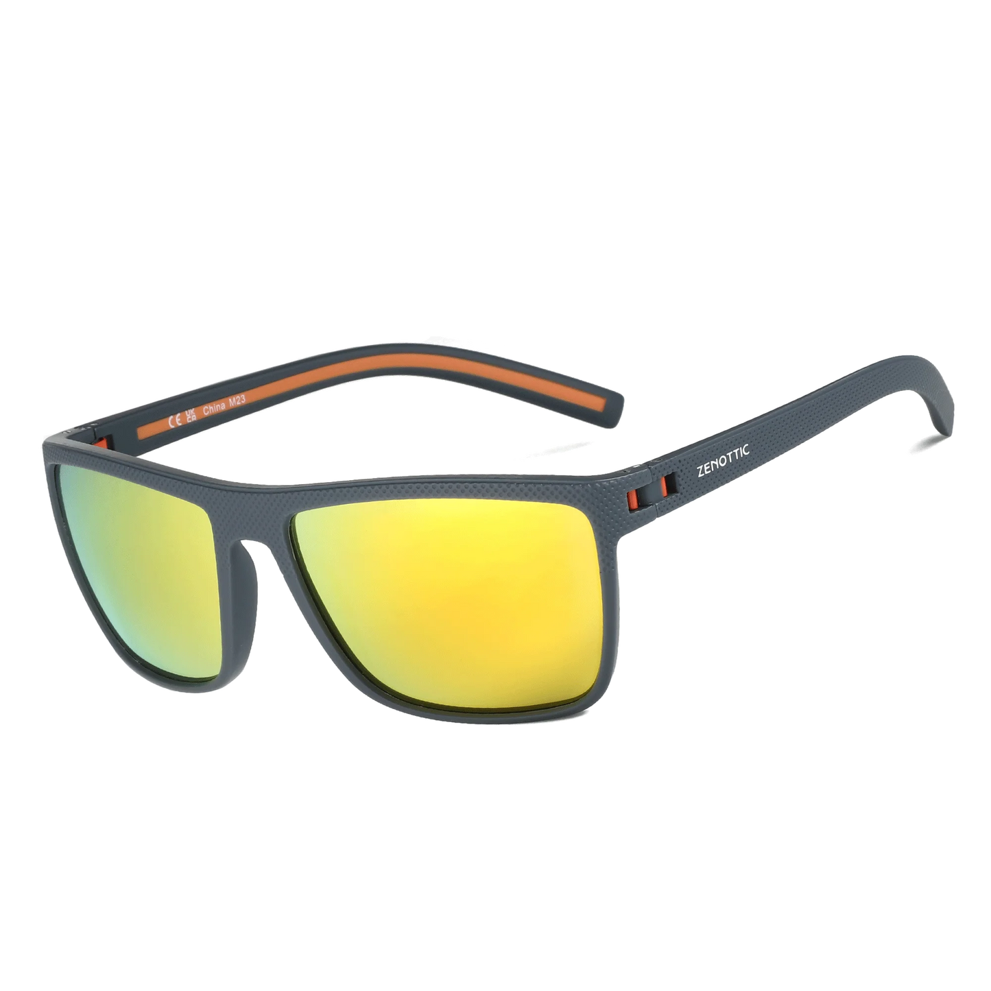 ZENOTTIC Lunettes de Soleil Polarisées Carrées — TR-90 Léger, UV400, Unisexe