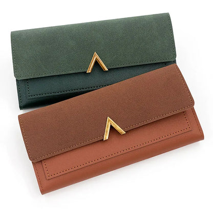 Portefeuille Femme Long Cuir PU Perles - Porte-Monnaie Carte Clutch Mini Fermoir Rouge