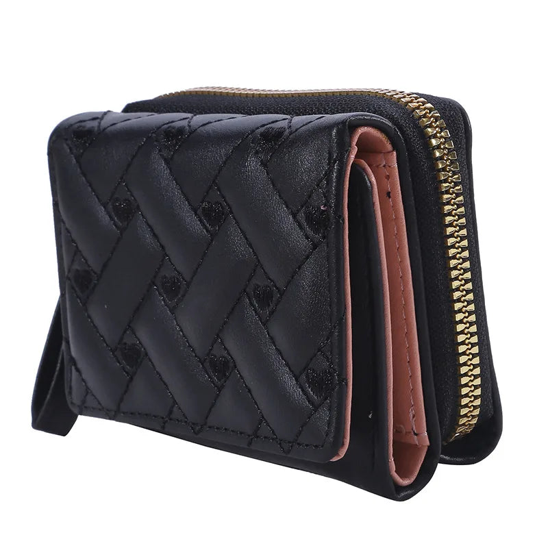 Portefeuille Femme Kawaii Mignon Luxe - Designer Lady Wallet Cuir Porte-Monnaie Beige