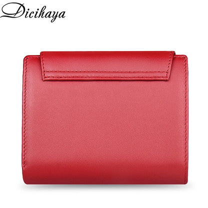 Portefeuille Femme Cuir Véritable - Porte-Monnaie Mini Clutch Porte-Cartes Bourgogne