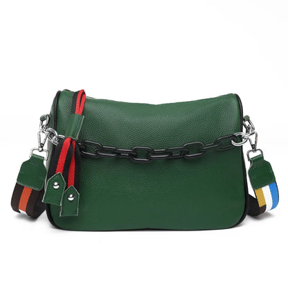 Sac Crossbody Femme Cuir Véritable Vachette 100% - Bandoulière Large Souple