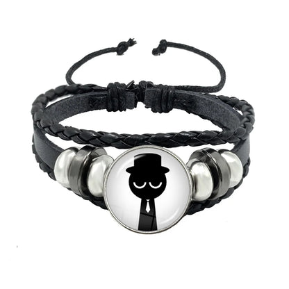 Bracelet Sprunki Incredibox Personnage Anime – Cuir Multicouche Tressé Fait Main