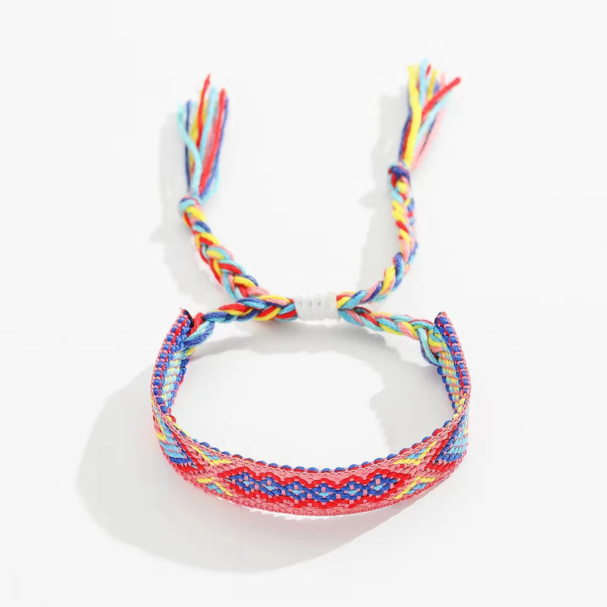 Ensemble 12 Bracelets Tissés Bohème Rétro Rayés – Ajustables Unisexe