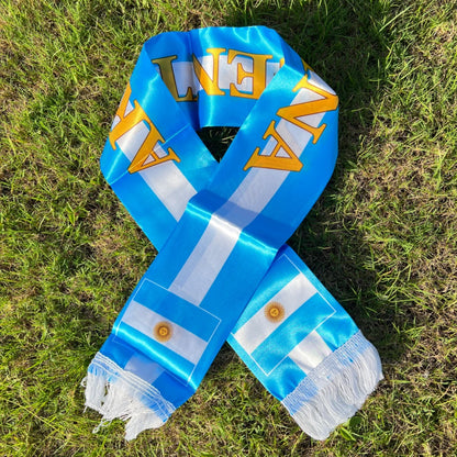 Foulard Écharpe Argentine Coupe du Monde - Brésil Espagne 14x130cm Événement Sportif