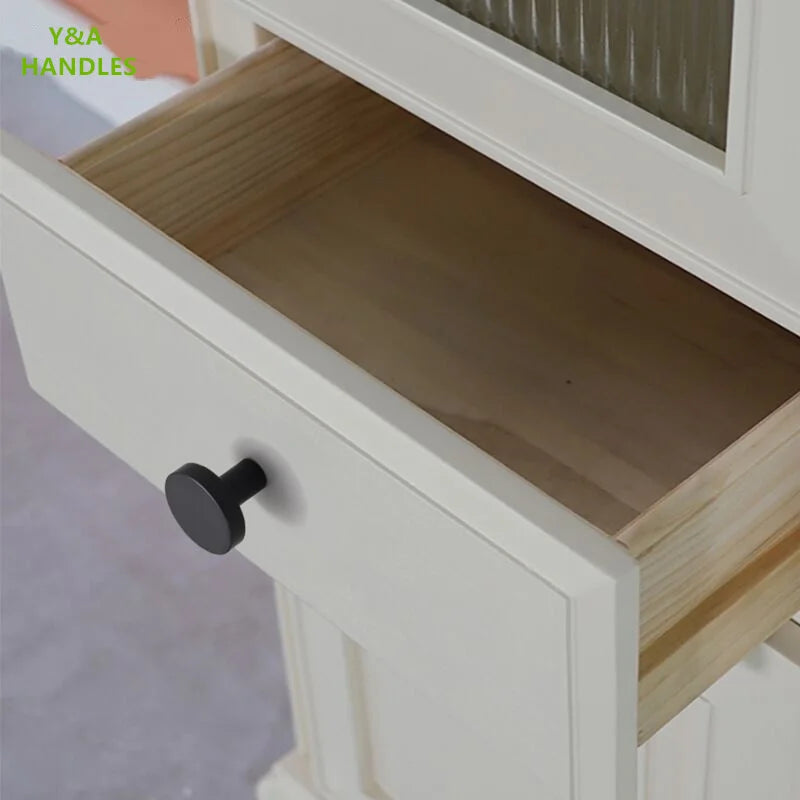 Poignée de Meuble Moderne en Aluminium - Bouton Rond pour Armoire et Tiroir