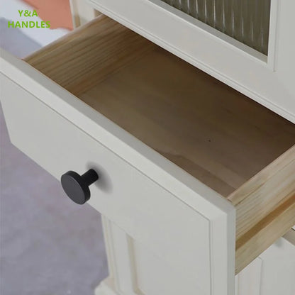 Poignée de Meuble Moderne en Aluminium - Bouton Rond pour Armoire et Tiroir