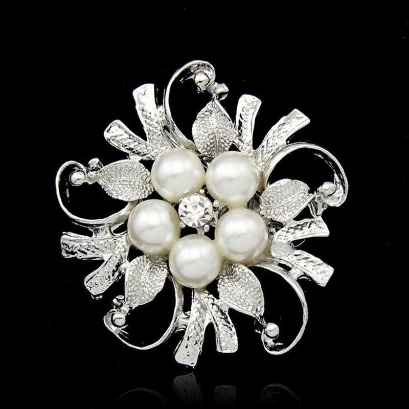 Broche Fleur Rétro Mode Cristal Strass – Pin's Bijou Mariage Rendez-vous Soirées Femme