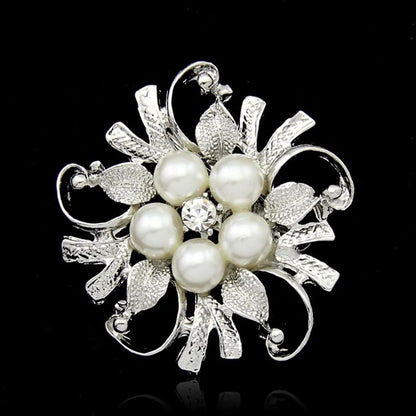 Broche Fleur Rétro Mode Cristal Strass – Pin's Bijou Mariage Rendez-vous Soirées Femme