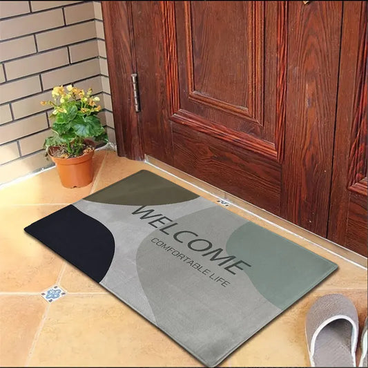 Tapis de Sol Floral Antidérapant - Carpette Cuisine Salle Bain Chambre Décor Maison