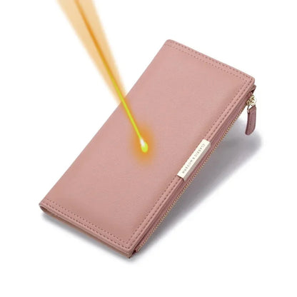 Portefeuille Femme Personnalisé Photo Cuir PU - Long Bifold avec Zip et Boucle