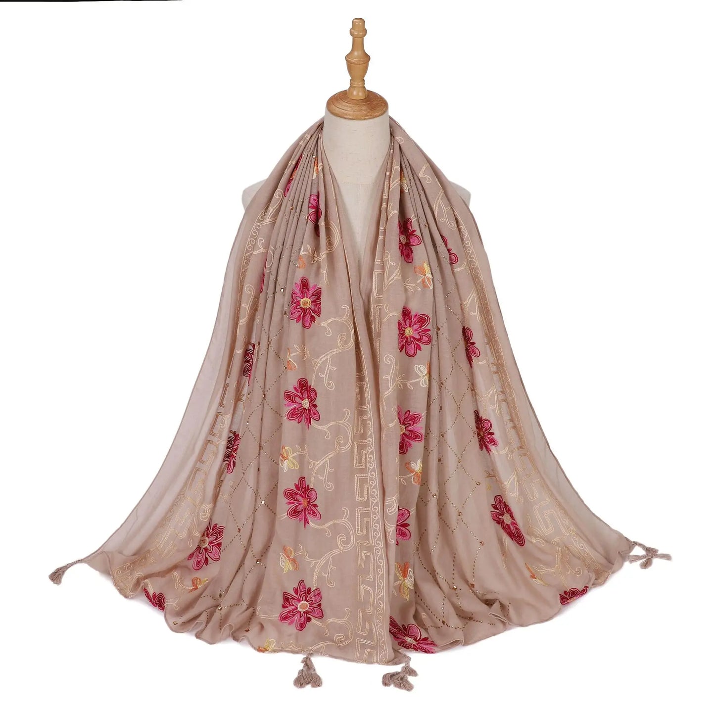 Hijab Imprimé Aquarelle Premium - Voile Femme Doux et Léger