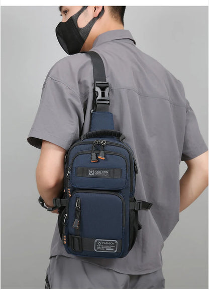 Sac Poitrine Multifonction en Nylon – Sport, Randonnée & Cyclisme