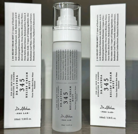 Brume Crème Relief 345 Dr. Althea 100ml - Acide Hyaluronique Hydratation Profonde Longue Durée Lissante Spray
