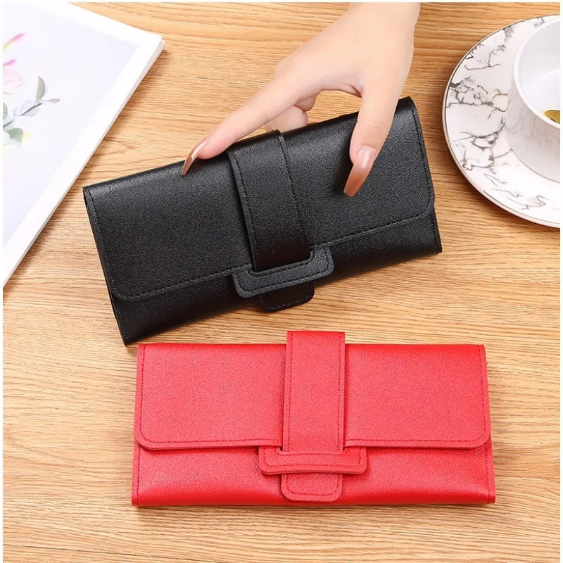 Portefeuille Long Femme Cuir PU Grande Capacité - Porte-Cartes Multi-Positions Fashion