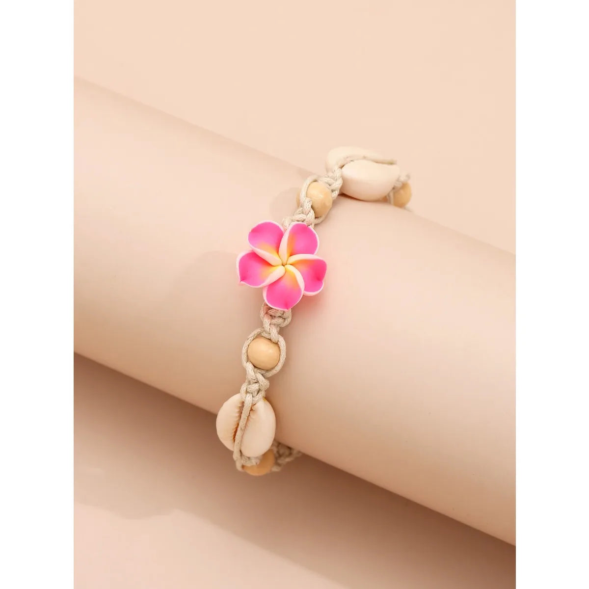 Ensemble Bijoux Fleurs Tressées Bohème Grande Fleur – Collier Boucles Rose Rouge Bleu Plage Femme