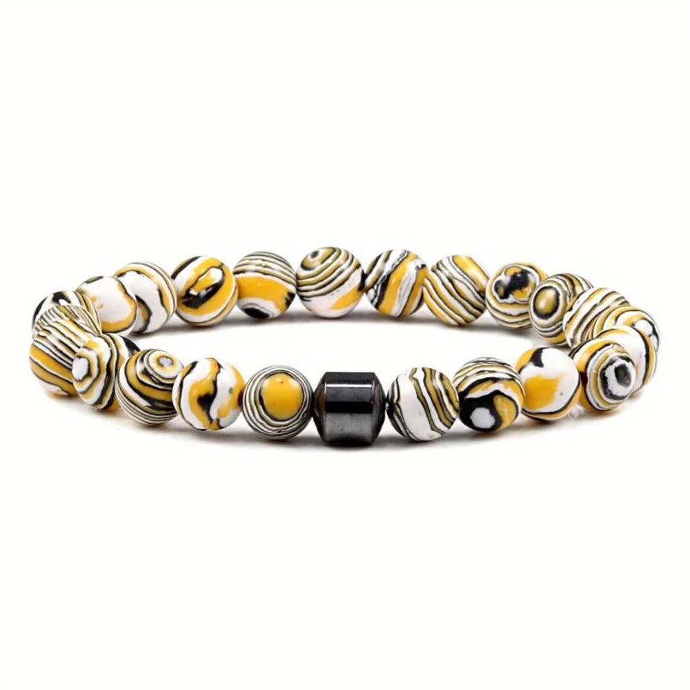 Bracelet Perles de Pierre Naturelle – Énergie & Style Unisexe