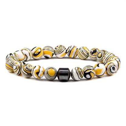 Bracelet Perles de Pierre Naturelle – Énergie & Style Unisexe