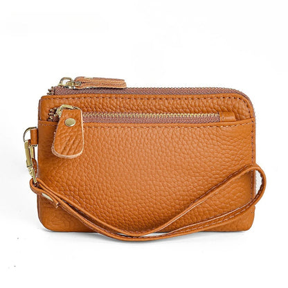 Portefeuille Long Femme Cuir PU Grande Capacité - Porte-Cartes Dragonne Multi-Compartiments
