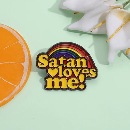 Pin's Émaillé Arc-en-Ciel Love Me – Broche Badge Romantique Mignon Unisexe