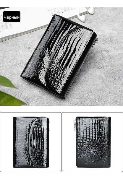 Portefeuille Femme Luxe Clip Cuir - Clutch Soirée Designer Porte-Cartes Crédit