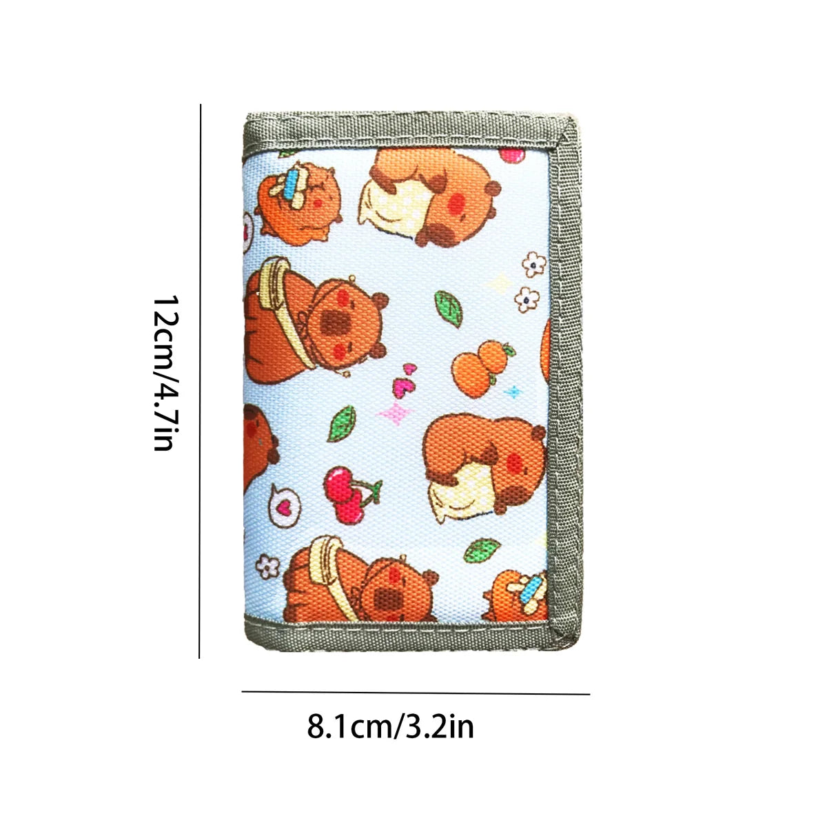 Portefeuille Capybara Kawaii Fille - Porte-Monnaie Cartoon Mignon Trifold Organisateur Cartes Cadeau