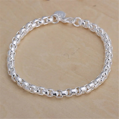 Bracelet Chaîne Argent Sterling 925 — Élégant et Minimaliste, 20 Coloris