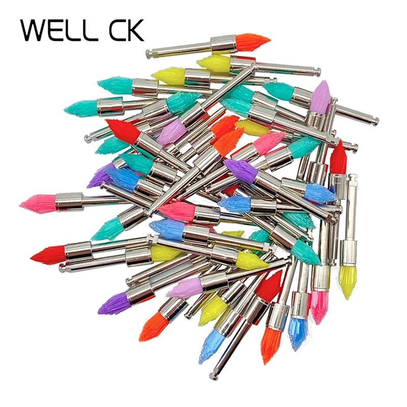 Brosses Polissage Dentaire Nylon 100pcs - Prophylaxie Dentiste Matériel Professionnel