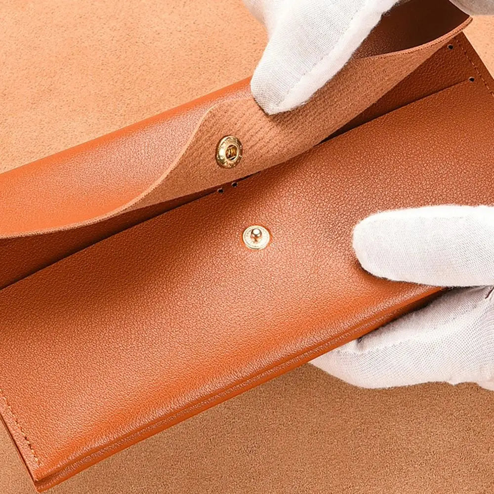 Portefeuille Femme Enveloppe Rétro Cuir PU - Clutch Porte-Cartes Téléphone Monnaie