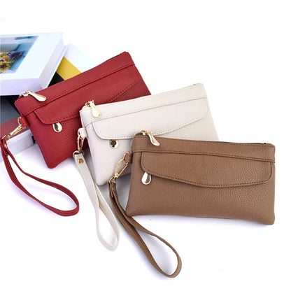 Portefeuille Femme Cuir PU Portable Fashion - Sac à Main Porte-Monnaie Téléphone Étanche