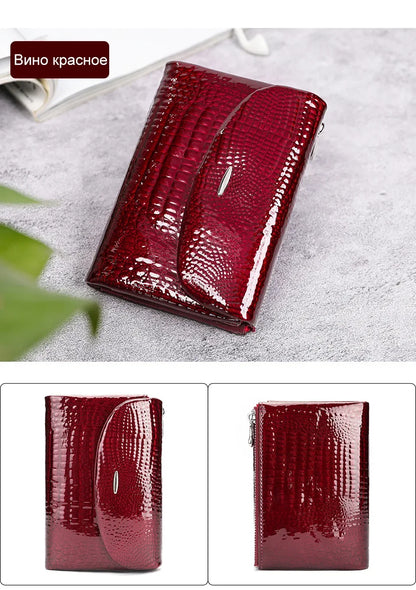 Portefeuille Femme Luxe Clip Cuir - Clutch Soirée Designer Porte-Cartes Crédit