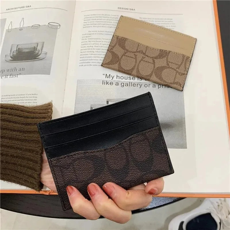 Portefeuille Femme Cuir PU Multifonction - Porte-Cartes Compact Design Luxe
