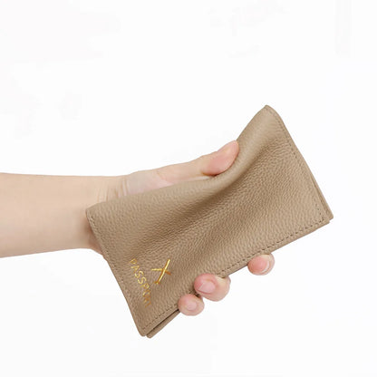 Portefeuille Femme Multifonction Cuir Véritable Rouge - Clutch avec Porte-Cartes ID