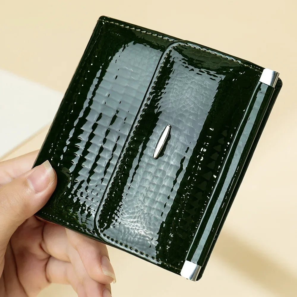 Portefeuille Femme Luxe Clip Cuir - Clutch Soirée Designer Porte-Cartes Crédit