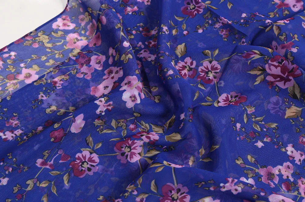 Foulard Écharpe Mousseline Fleur Prunier Femme - Bandana Châle Été Protection Solaire Plage