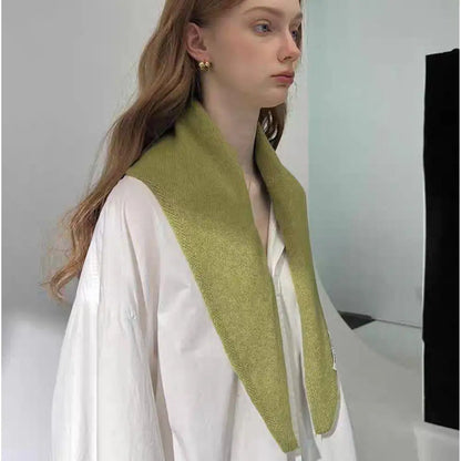 Foulard Triangle Laine 100% Coréen Femme - Écharpe Cachemire Longue Chaude Châle Tricotée